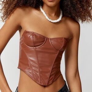 Urban Outfitters Tan Corset Top